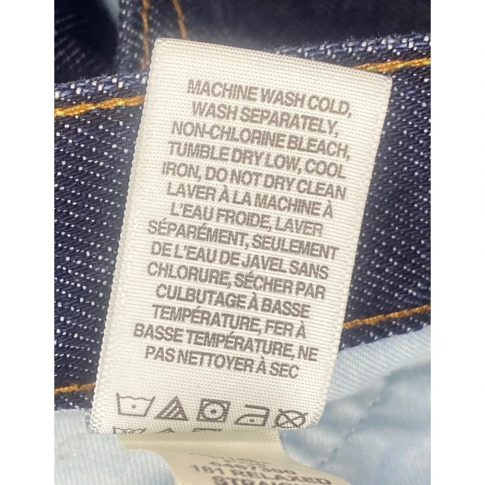 Lucky Brand Straight Leg Jeans Mens 40x32 Blue Dark Wash Stretch